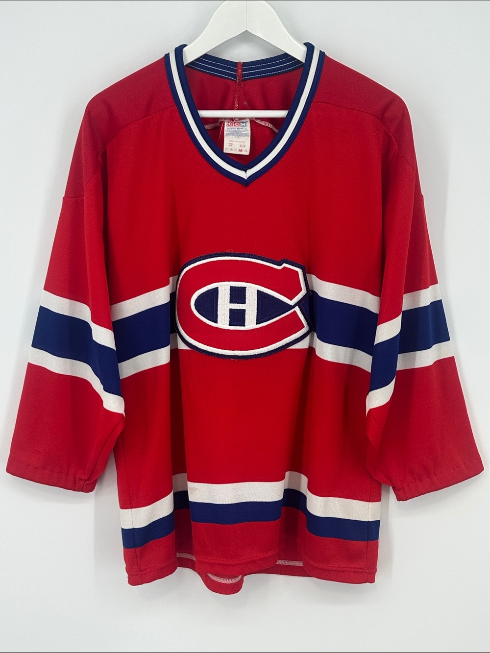 Vintage CCM Maska Montreal Canadiens Red Hockey Jersey - Size Medium